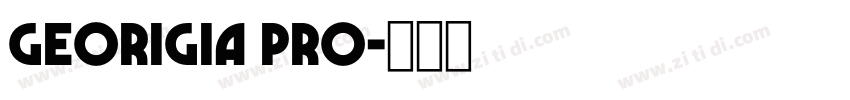 georigia pro字体转换